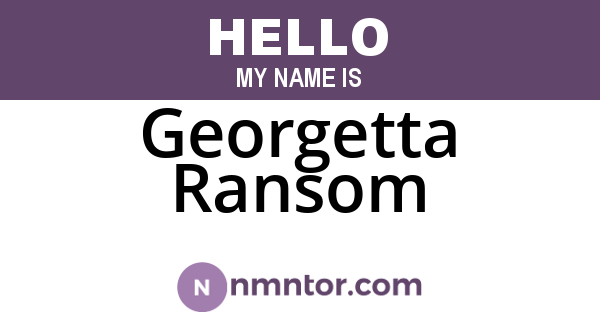 Georgetta Ransom