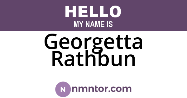 Georgetta Rathbun