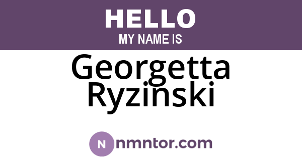 Georgetta Ryzinski