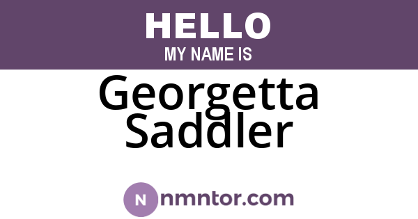 Georgetta Saddler