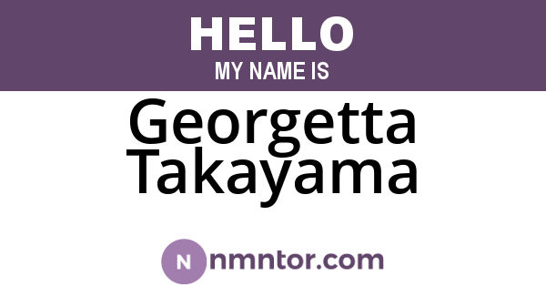 Georgetta Takayama