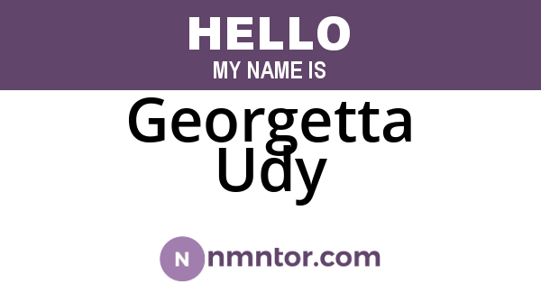 Georgetta Udy