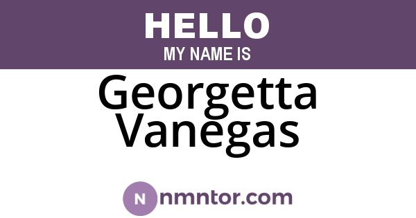 Georgetta Vanegas
