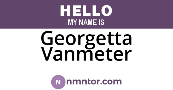Georgetta Vanmeter