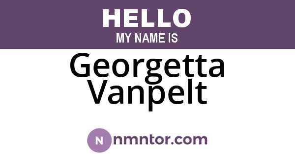 Georgetta Vanpelt