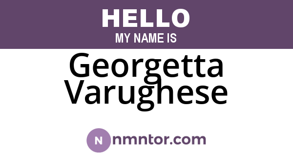 Georgetta Varughese