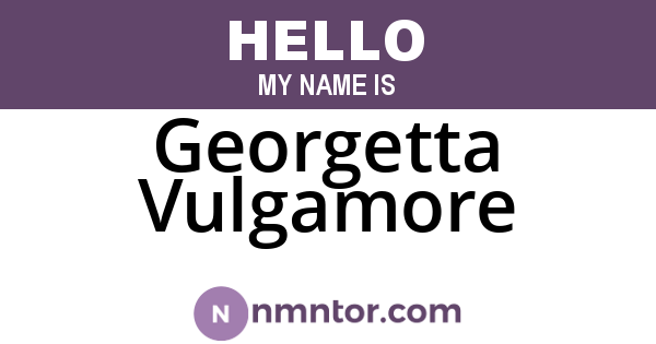Georgetta Vulgamore