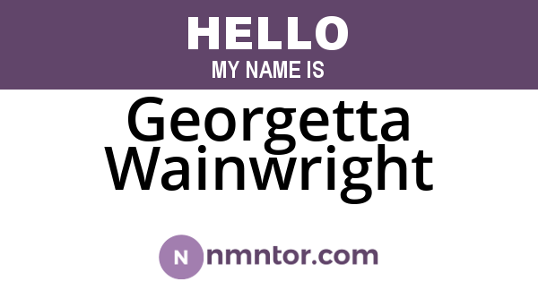 Georgetta Wainwright