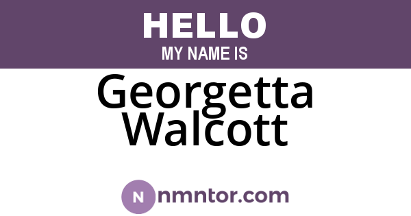 Georgetta Walcott