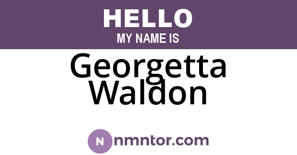 Georgetta Waldon