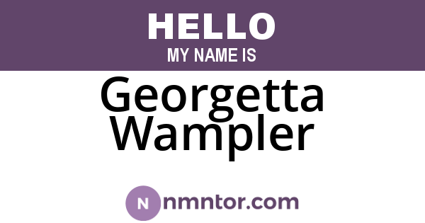 Georgetta Wampler