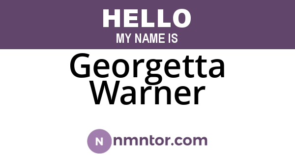Georgetta Warner