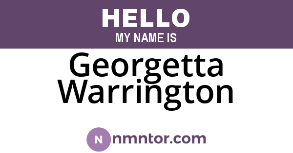 Georgetta Warrington