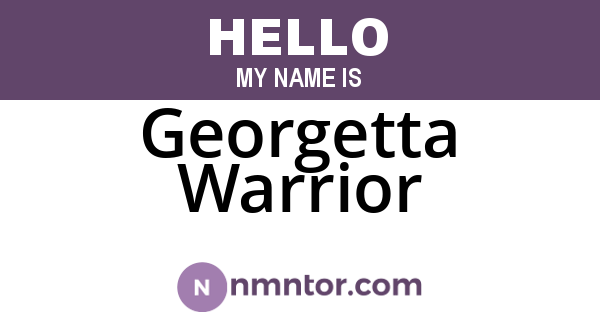 Georgetta Warrior