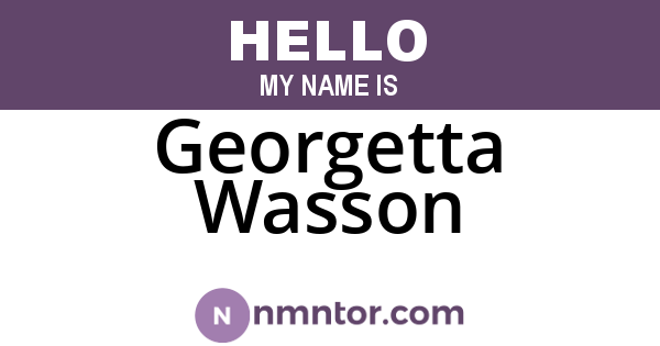 Georgetta Wasson