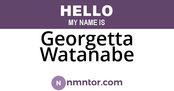 Georgetta Watanabe
