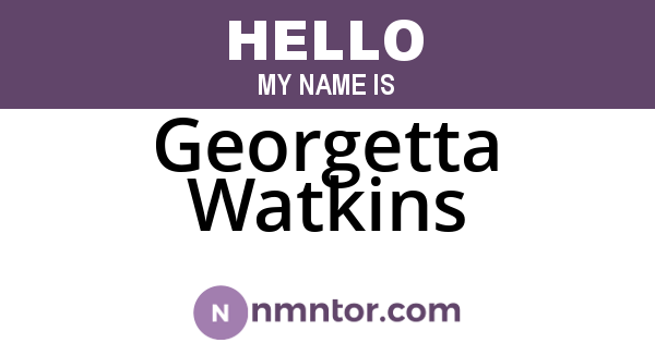 Georgetta Watkins