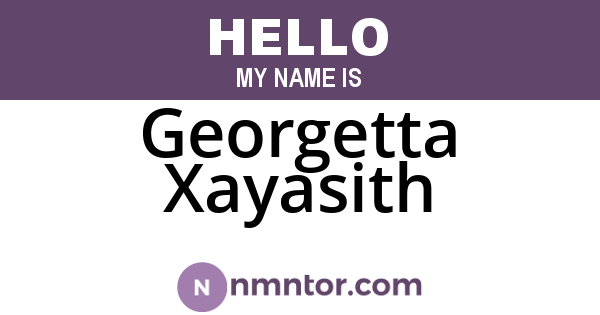 Georgetta Xayasith