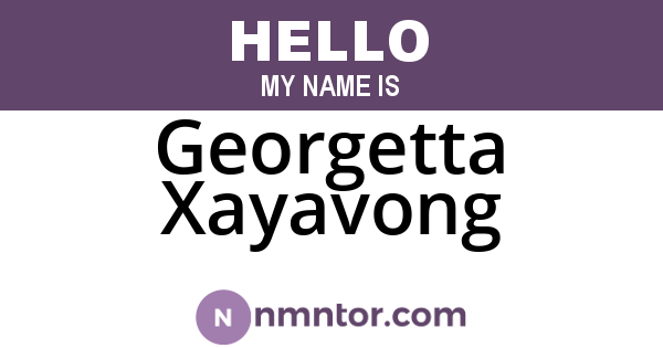 Georgetta Xayavong