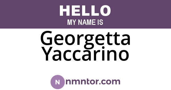 Georgetta Yaccarino