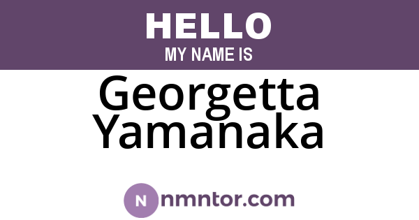Georgetta Yamanaka