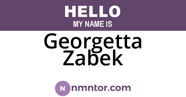 Georgetta Zabek