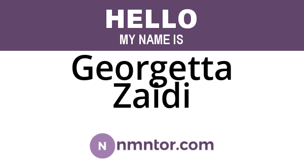 Georgetta Zaidi