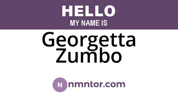 Georgetta Zumbo