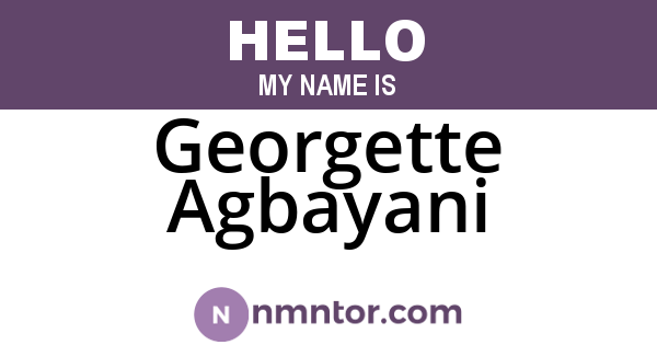 Georgette Agbayani