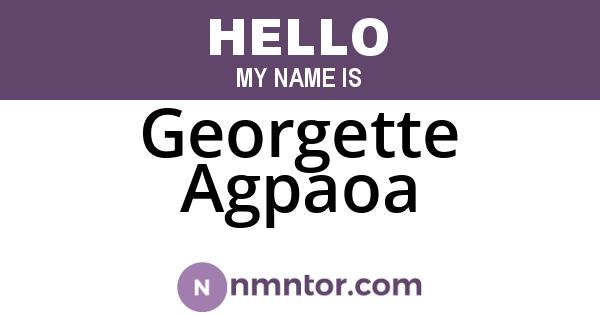 Georgette Agpaoa
