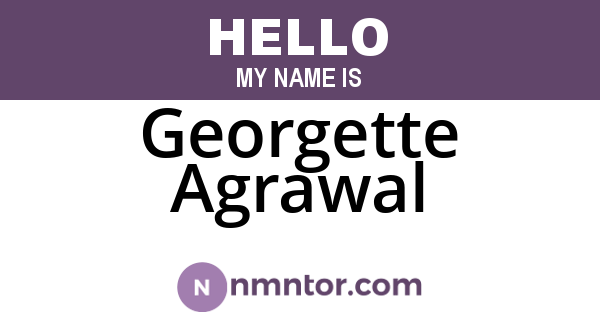 Georgette Agrawal