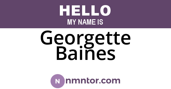 Georgette Baines