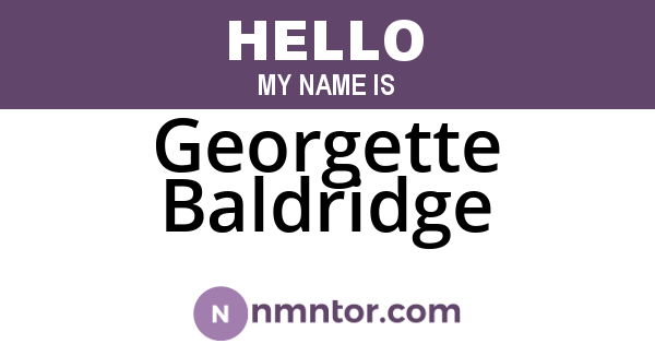Georgette Baldridge