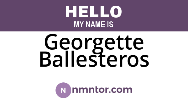 Georgette Ballesteros