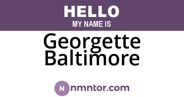 Georgette Baltimore