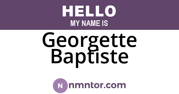 Georgette Baptiste