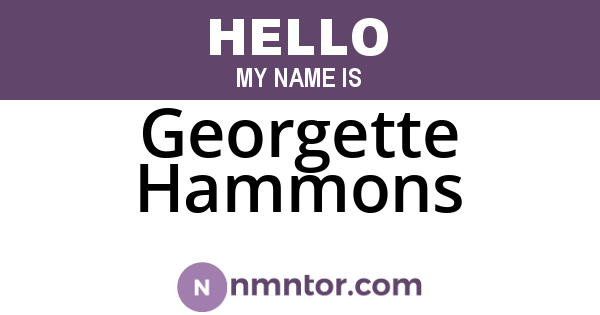 Georgette Hammons