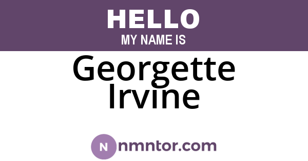 Georgette Irvine