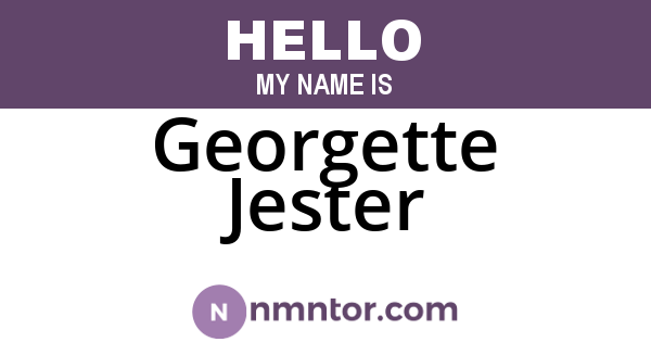 Georgette Jester