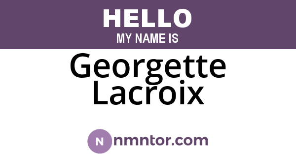 Georgette Lacroix