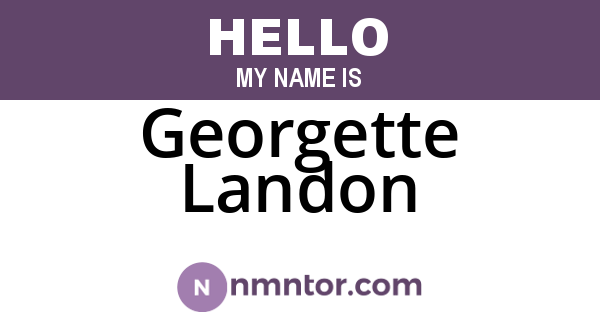 Georgette Landon