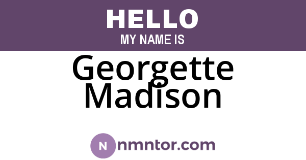 Georgette Madison