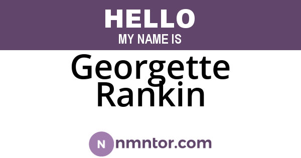 Georgette Rankin