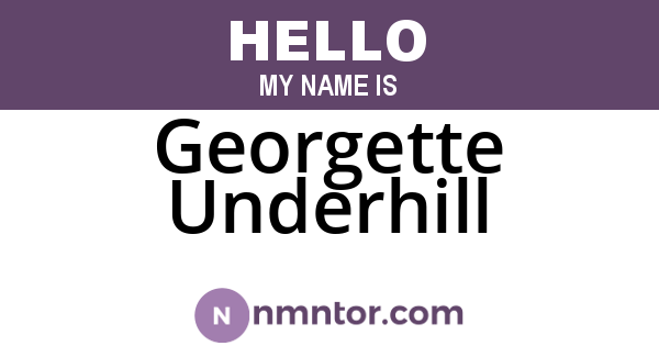 Georgette Underhill