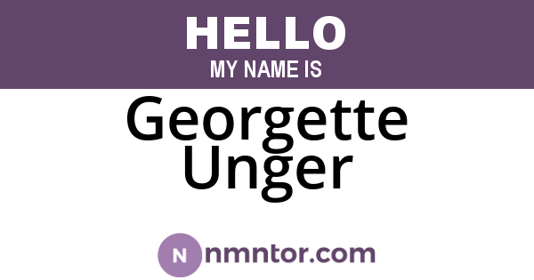 Georgette Unger