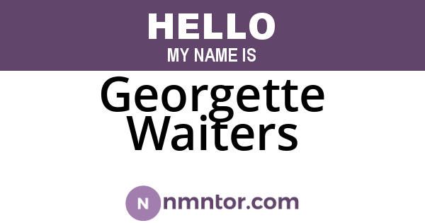Georgette Waiters