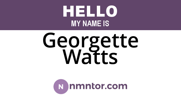 Georgette Watts