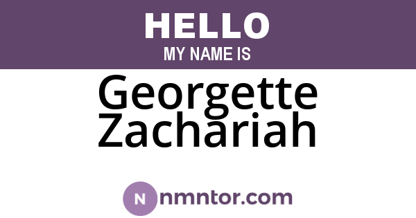 Georgette Zachariah