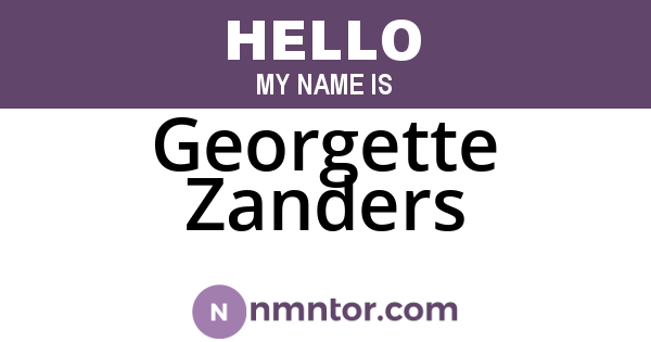 Georgette Zanders