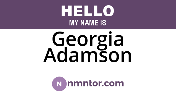 Georgia Adamson